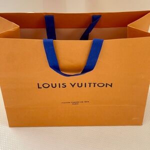 Louis Vuitton Tangerine Bag with Cobalt Handles